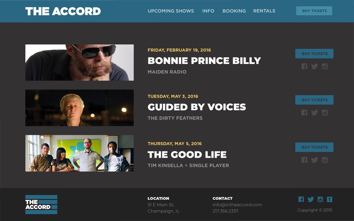 The Accord website homepage