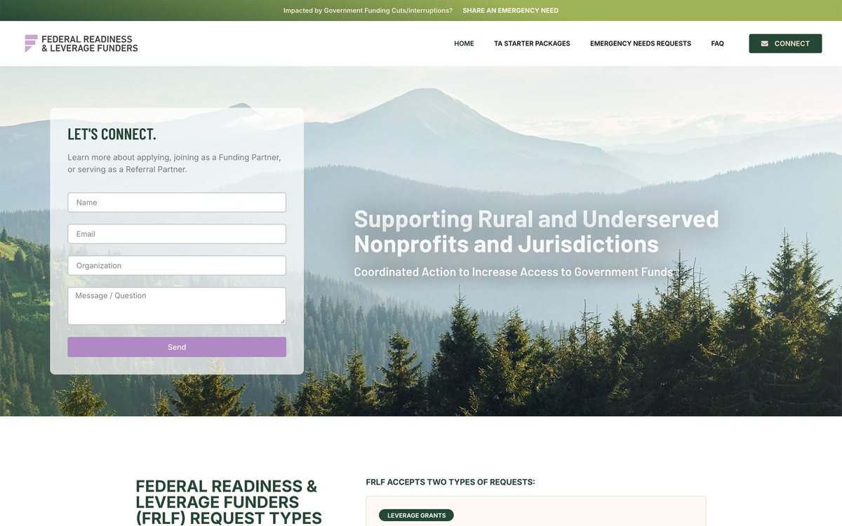 Federal Readiness & Leverage Fund website homepage