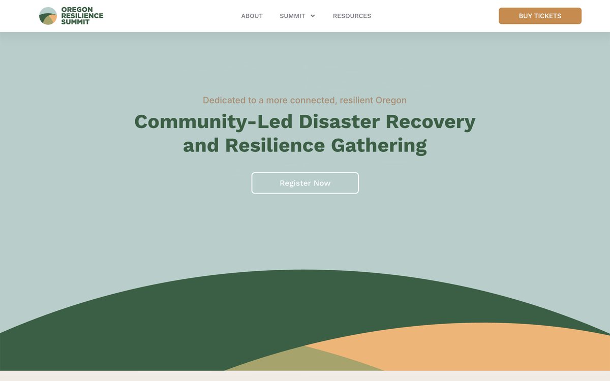 Oregon Resilience Summit website homepage