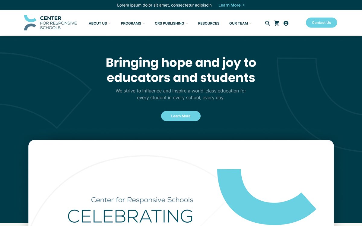 Center for Responsive Schools website homepage